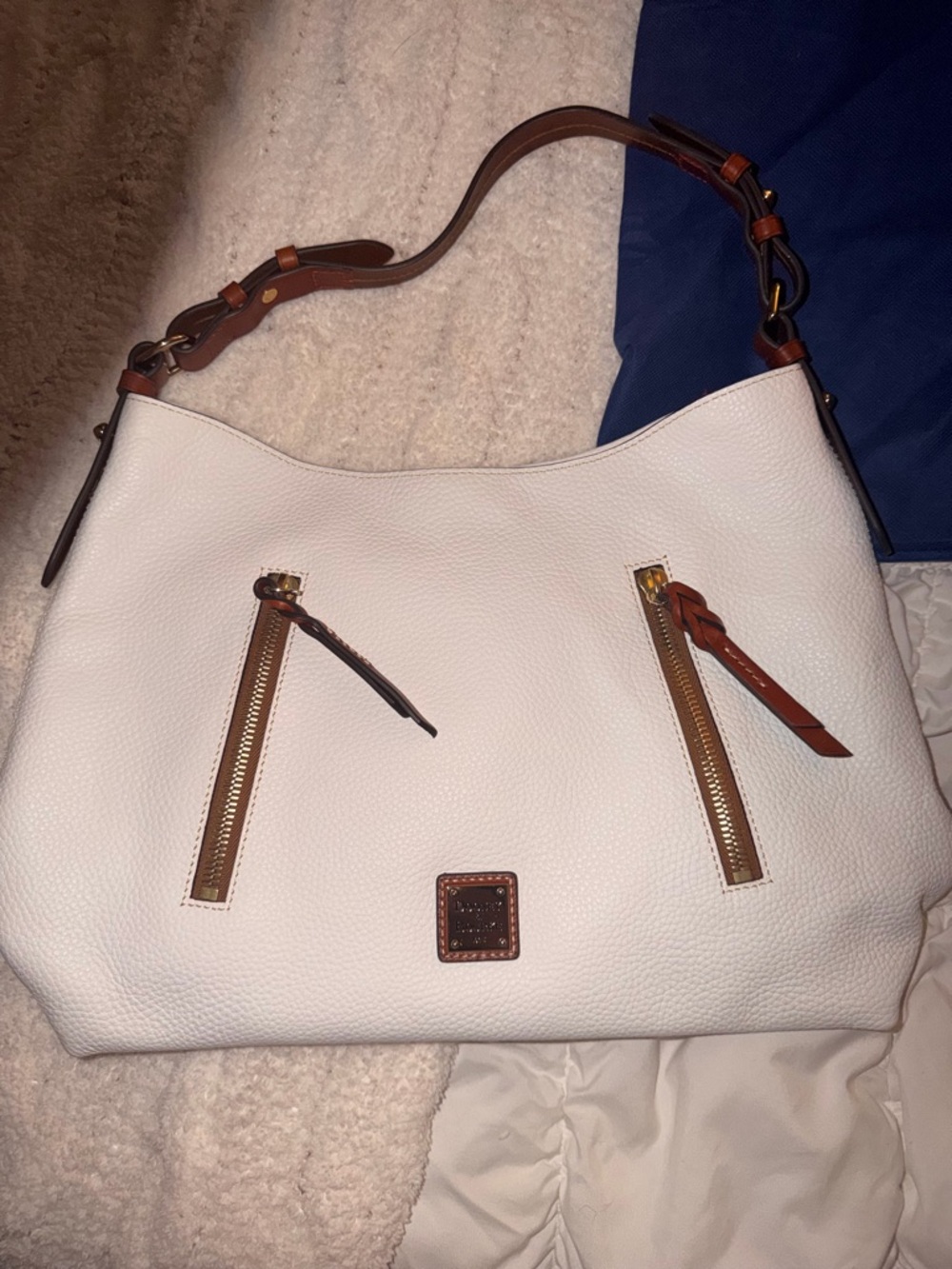 White Leather Dooney & Burke Hobo Bag